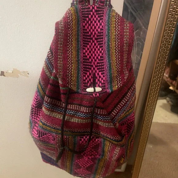 Boho or hippie Colorful Patterned Backpack - Picture 1 of 6